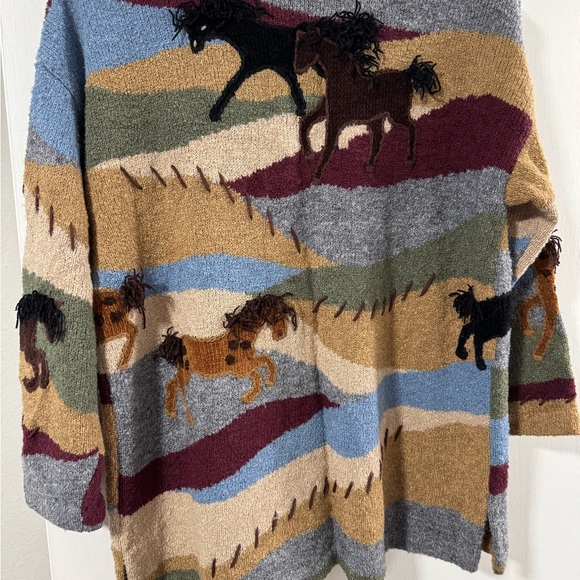 Vintage Horse Pattern Cardigan - Picture 2 of 12